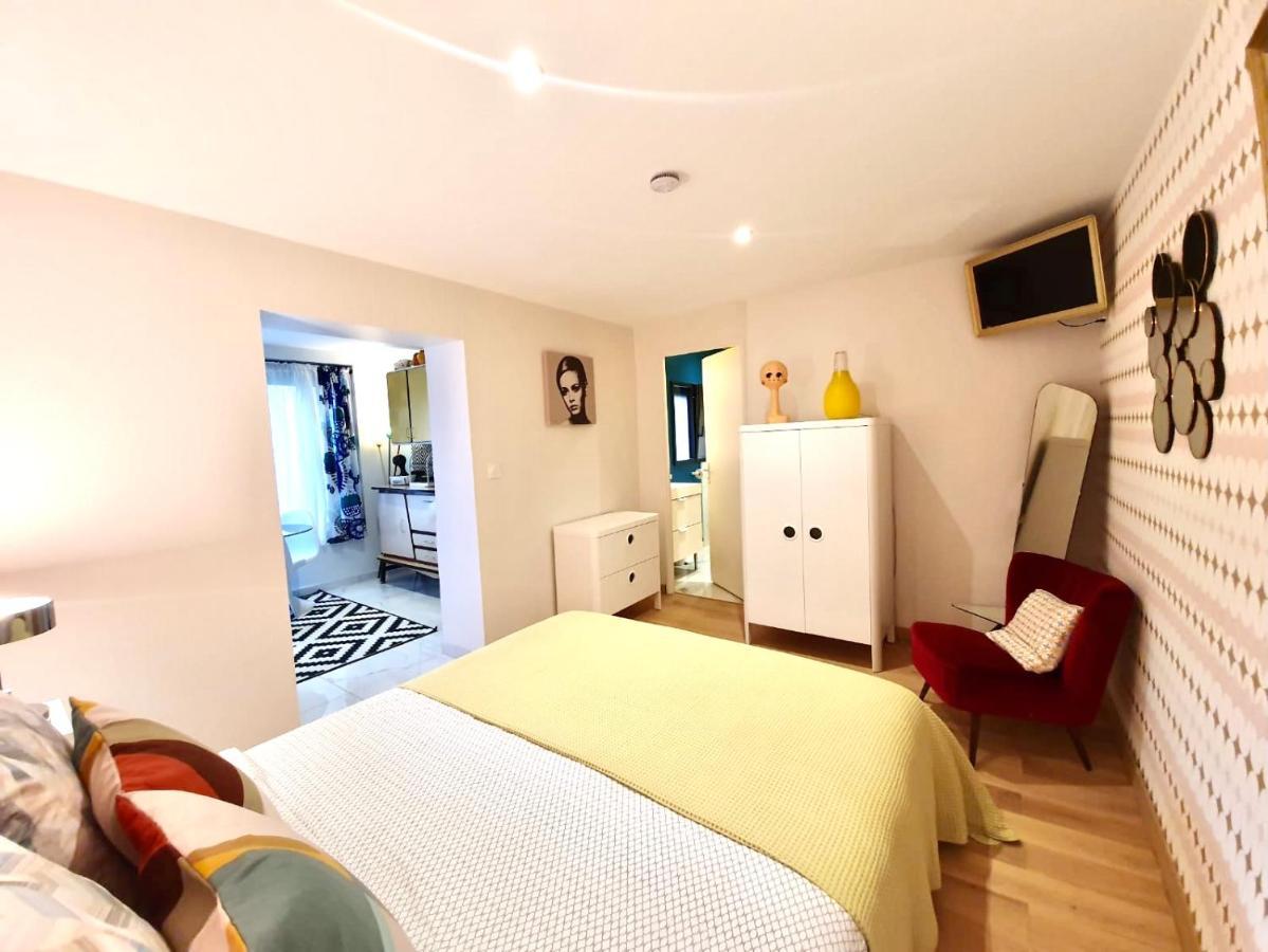 La Maison Pop Appartement Meuble Independant Avec Jardin Romans-sur-Isere Bagian luar foto